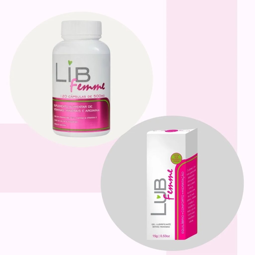 Produtos Libfemme: suplemento natural para menopusa e gel íntimo sensorial para mulheres na menopausa